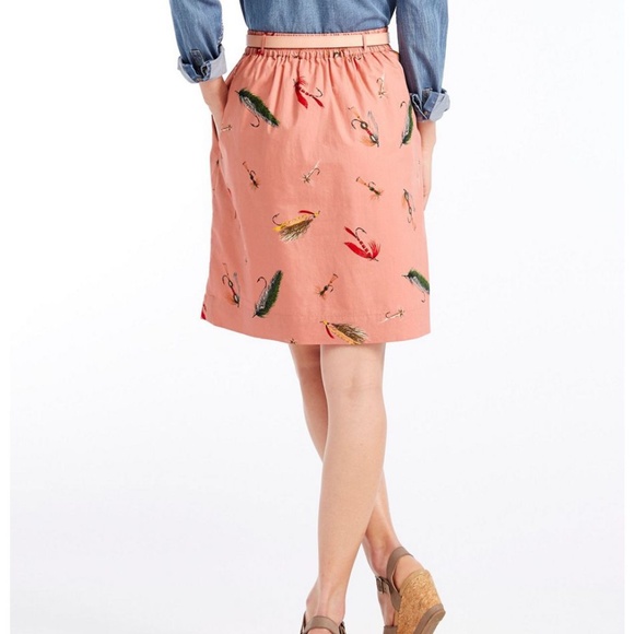 LL Bean Poplin Skirt - Picture 3 of 9